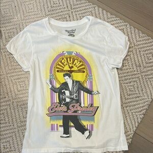 White Elvis Presley Graphic T-Shirt